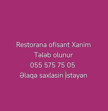 Ofisiant tələb olunur, Restoran