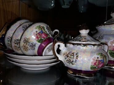 продам ворота бу: Чайный набор, Мадонна, 6 персон — 3