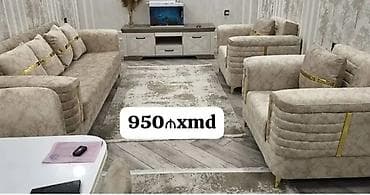 Qonaq otağı dəsti – 950 AZN Tərkibi: - 1 geniş üçnəfərlik divan - 2 — 1