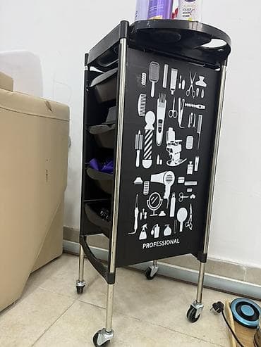 plastik mebel: Peşəkar salon üçün xidmət arabası - Təyinat: bərbər və gözəllik — 2