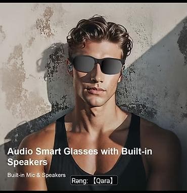 Eynəklər: Smart Audio Eynək – Qara rəng 2‑də 1: eynək və simsiz headset. Günəş — 7