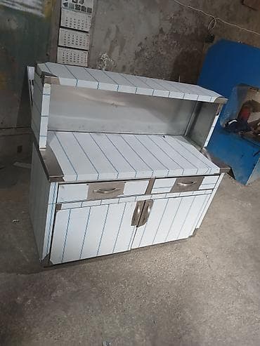 araba simit: Daşınma arabası – paslanmayan poladdan iş stolu və vitrinli modul - — 5