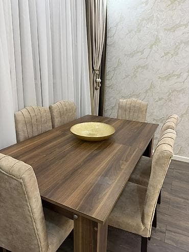 Qonaq otağı üçün, Açılmayan, Dördbucaq masa, 4 stul