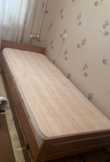 Təknəfərlik çarpayı, Bazalı, Matras ilə, Siyirməsiz