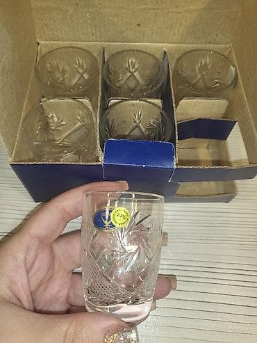 qab: Rümkalar, Xrustal, 6 ədədli dəst, Çexiya — 1