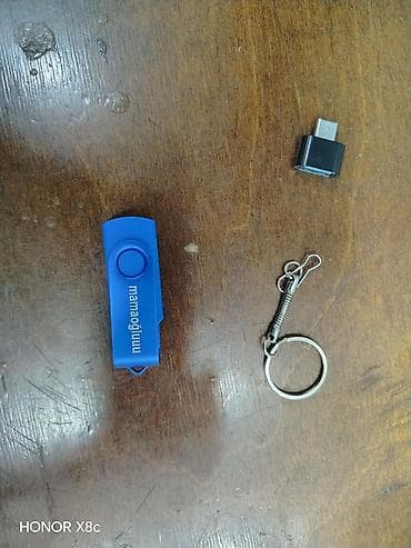 USB fleş yaddaş + OTG adapter dəsti 64gb yaddas isdifadə edilmiyib