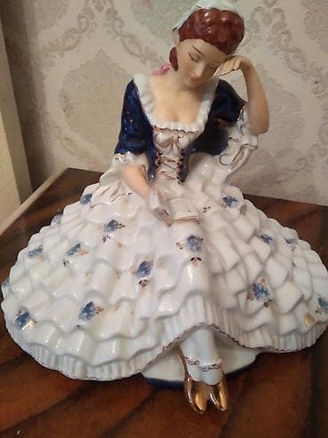 Fiqur, Keramika, rəng - Ağ