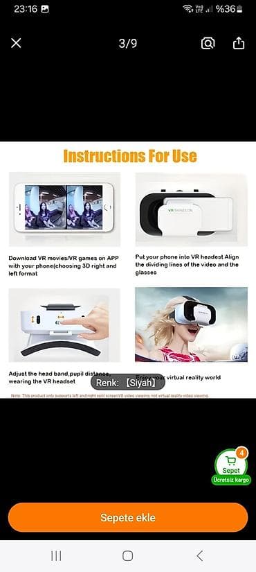 ps vr 2: VR SHINECON smartfon üçün 3D VR eynək - Smartfonla istifadə üçün — 2