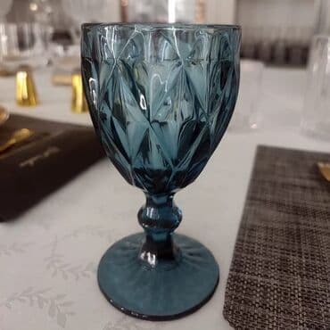 qədimi qab: Qədəhlər, Şüşə, 6 ədədli dəst — 8