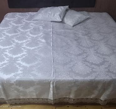 postel: Fransız Dantelli “Lalezar” Gəlin Dəsti – 7 parça, krem rəng Zərif — 8