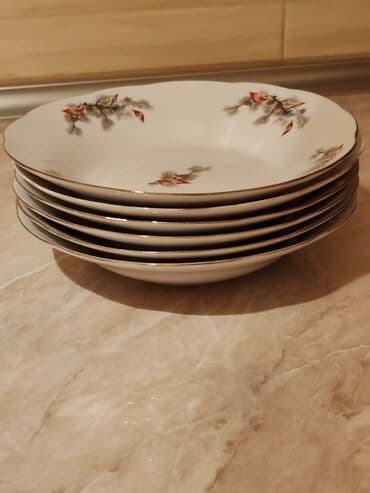 Digər süfrə qabları: Boşqablar, 6 ədədli dəst, Farfor, SSRİ — 1