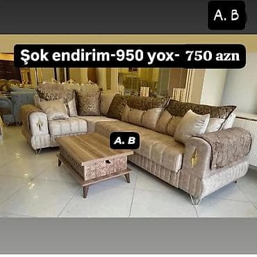 taxta stul stol: Künc divan dəstləri – şok endirimlərlə Model 1: - Rəng: tünd boz - — 2