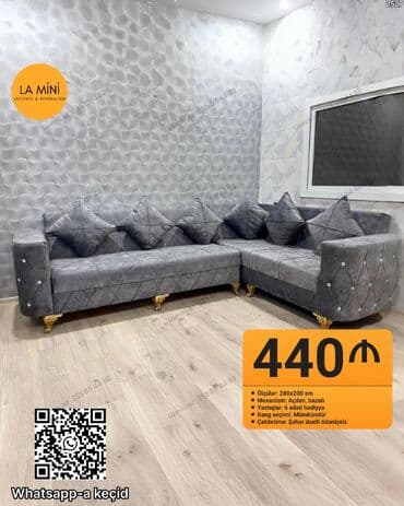 açılan stollar: Künc divan, Açılan, Bazalı, Parça, Şəhərdaxili pulsuz çatdırılma — 1