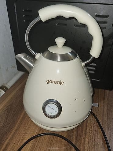 Gorenje elektrik çaydanı – retro dizaynlı, krem rəngdə kontakt human — 2