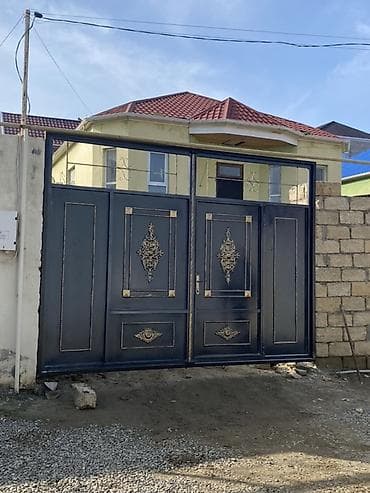 dəmir boçka: Dəmir Həyət darvazası, Yana açılan, Mexaniki, Qapı ilə, rəng - Qara — 1