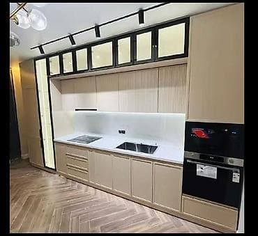 merbex mebeli: Mətbəx mebeli dəsti – müasir “L” planlaşdırma - Dizayn: ağ və açıq — 10