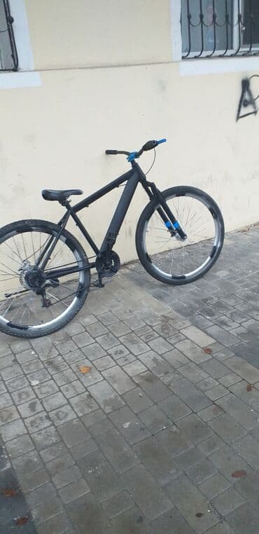 айгюн меджидова тесты 1 класс: MTB tipli velosiped - Rəng: mat qara, mavi detallarla - Çərçivə — 3