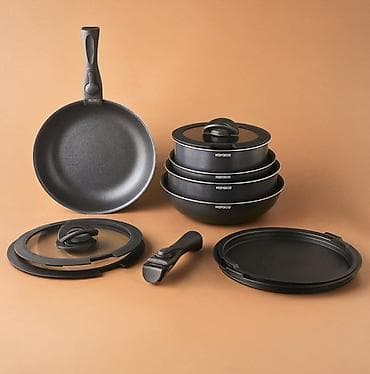 Посуда для готовки: Сковородка, цвет - Черный, Алюминий, Karaca — 2