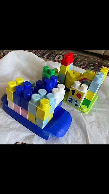 Böyük ölçülü uşaq konstruktoru dəsti - Rəngarəng iri bloklardan