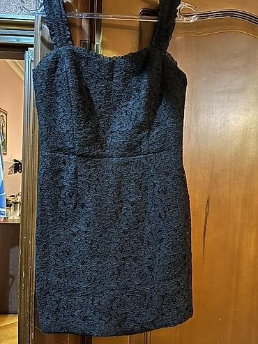 Kişi geyimləri: Qara krujeva don - Klassik qara rəngdə, tam krujeva (dantelli) parça — 2