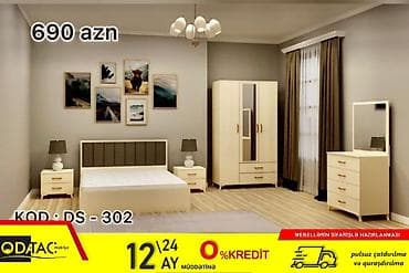 İkinəfərlik çarpayı, Dolab, Termo, 2 tumba, Azərbaycan, Yeni