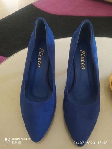 Tuflilər, Ölçü: 39, rəng - Göy, İşlənmiş