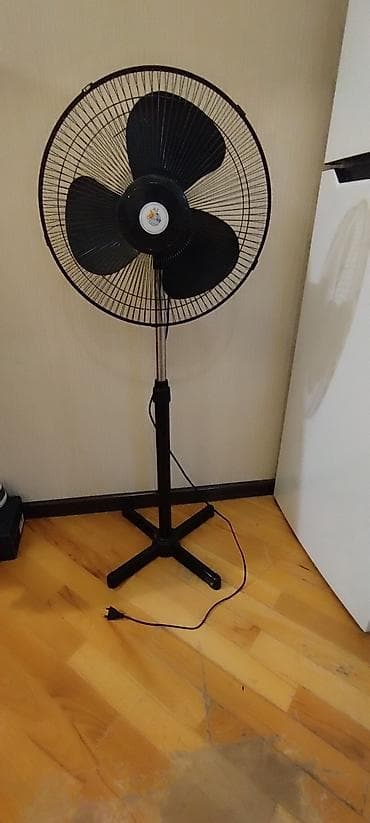 Ventilyatorlar: Döşəmə tipli fan - Rəng: qara - 3 qanadlı başlıq və metal qoruyucu — 3