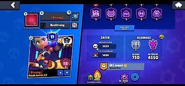 triko dest: Brawl Stars oyunu üçün inkişaf etmiş oyun hesabı - Kupa yolu: 30 432 — 3