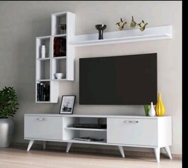 Masalar və oturacaqlar: Yeni, Düz TV altlığı, Polkalı, Taxtalı, Azərbaycan — 9