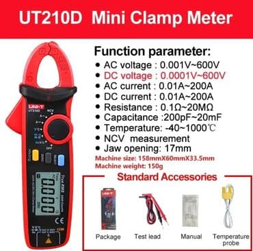 gemma multi ionizer: Multimetr, Uni-T, Yeni, Rəqəmsal, Zəmanətli, Ünvandan götürmə, Pulsuz çatdırılma, Ödənişli çatdırılma — 1