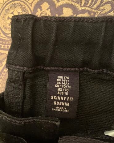 детские шорты бермуды: Джинсы, Для мальчиков, 14 - 16 лет, H&M — 2