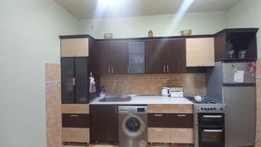 dəmir moyka: Mətbəx mebeli dəsti – qarışıq rəngli (tünd qəhvəyi + açıq bej) modul — 4