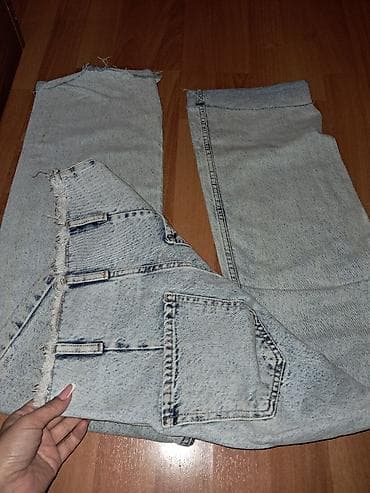ştapel parça: Məhsul: Açıq mavi, turş yuma effekti olan denim materialı (yenidən — 1