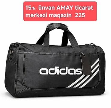 Adidas idman çantası - Rəng: qara - Ön hissədə Adidas loqosu və 3 — 1
