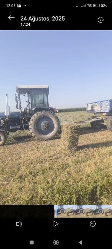 Tək traktor satılır Təsvir: - Tarlada preslənmiş, sıxlığı yüksək