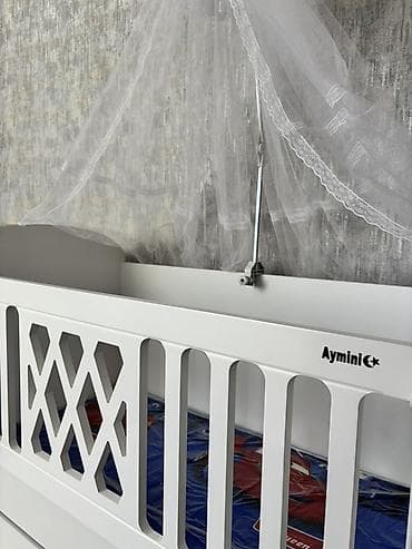 transformer divan: Aymimi brendinin çoxfunksiyalı beşik-dolab dəsti - Rəng: ağ - Korpus — 4