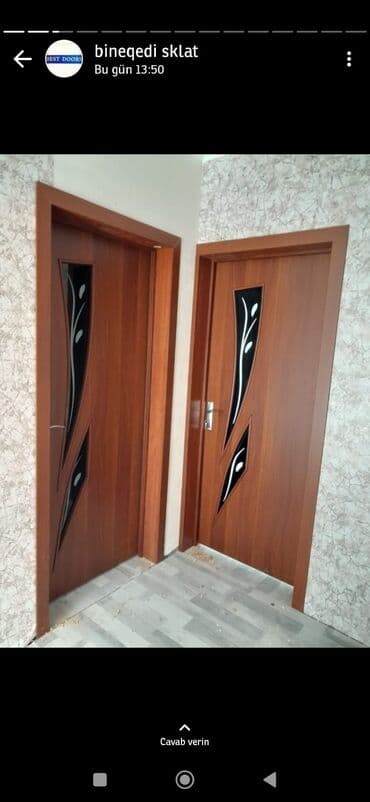 qapı üzü: Yeni Otaq qapısı Zamok ilə, Zəmanətli, Pulsuz quraşdırma, Pulsuz çatdırılma, Rayonlara çatdırılma — 6