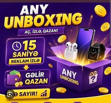 ANY UNBOXING – Aç, izlə, qazan! - 15 saniyəlik reklam izləməklə gəlir — 1