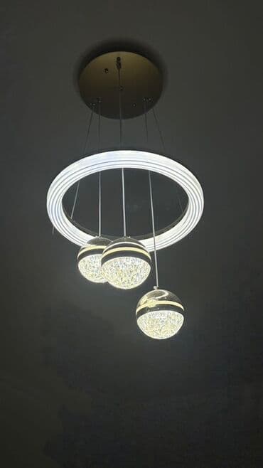 светодиодное табло бегущая строка: Led Çılçıraq, 3 lampa, Metal — 6