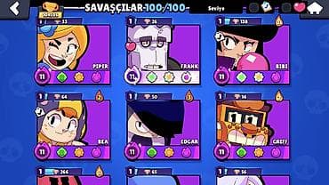 daşı: Brawl Stars oyunu üçün yüksək səviyyəli hesab - Trofey: 104 506+ - — 8