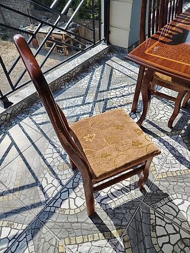 hamam kranti: Ağacdan hazırlanmış yemək otağı dəsti - Dəst: 1 ədəd düzbucaqlı masa — 5