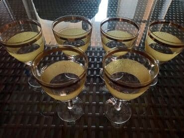 стекло: Qədəhlər, Şüşə, 6 ədədli dəst, SSRİ — 5