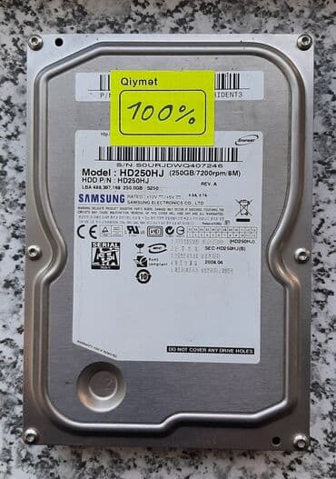 Personal kompüter üçün HDD - sərt disk - hard disk 250GB 100% HDD -