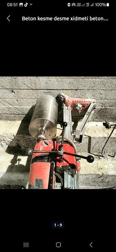 plastik pencere gence: Beton kəsmə beton deşmə xidməti Karot - HILTI DD 200 / 350 ilə 25 ° — 8