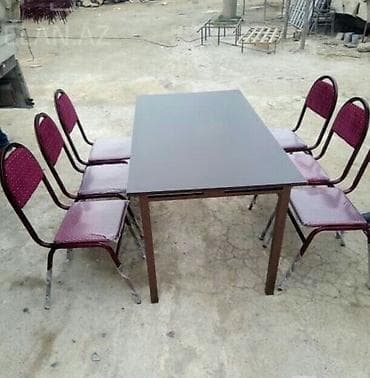 laminat teze: Mətbəx üçün, Yeni, Açılmayan, Dördbucaq masa, 6 stul — 1