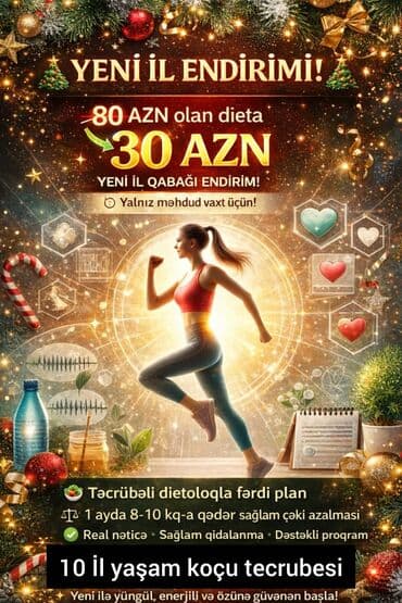 Reklam, çap: Yeni il endirimi ilə fərdi dieta proqramı - 80 AZN olan dieta indi 30 — 1