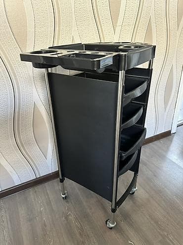 Salon üçün təşkilatçı/ustanın servis arabası - Rəng: qara - Material — 2