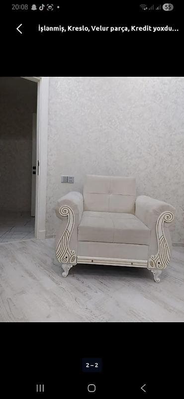 parça dolap: Kreslo, Vеlur parça, Kredit yoxdur — 2