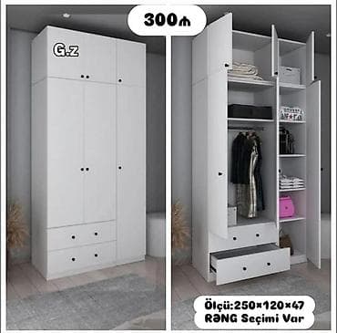 qara dolab: 3 qapılı, Siyirməli, Ağ, Açılan, Düz dolab — 1