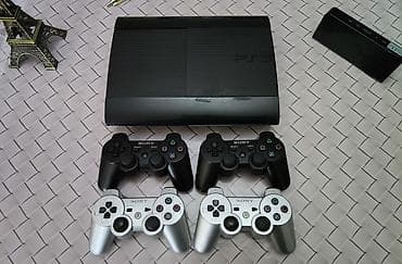 Konsol : PS3 Super Slim 500GB HEN + 4 Pult + 17 Oyun | İdeal Vəziyyət